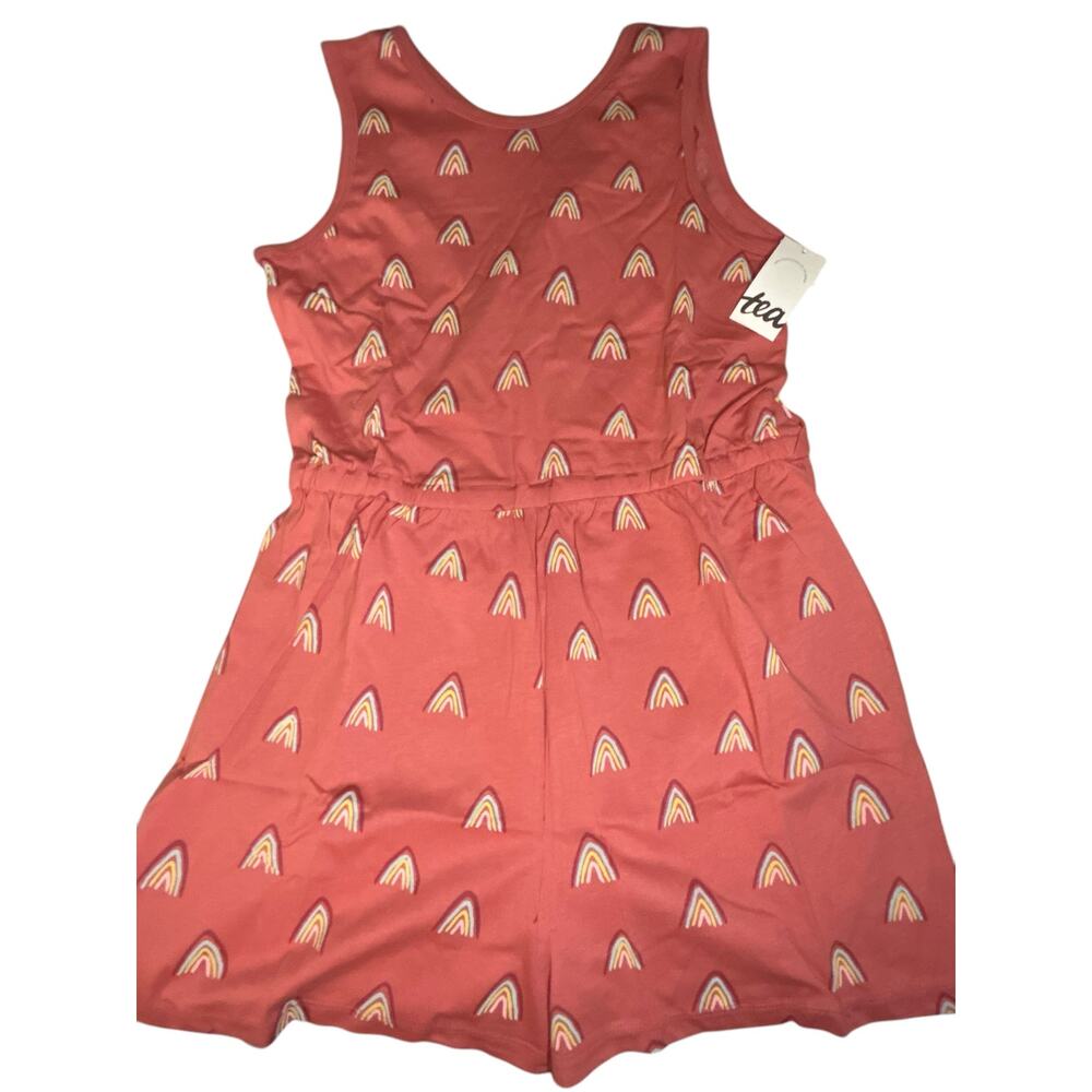 NEW Tea Collection rainbow reversible romper size 16